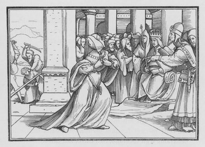 Athalia Dringt de Tempel Binnen en Wordt Gedood door Hans after Holbein the Younger