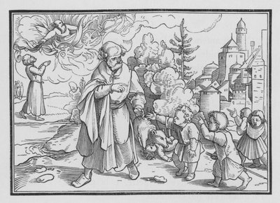 Beren Vernietigen de Kinderen die Elisa Bespotten door Hans after Holbein the Younger
