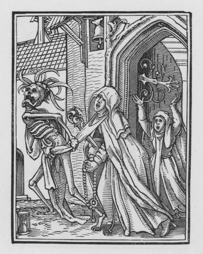 Holbeins Dodendans: De Abdis door Hans after Holbein the Younger