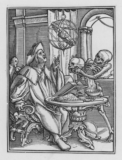 Holbeins Dodendans: De Astroloog door Hans after Holbein the Younger