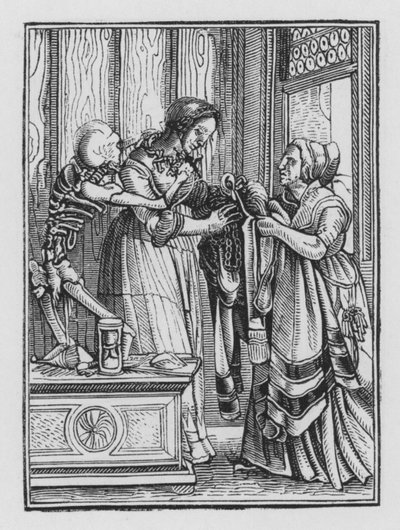 Holbeins Dodendans: De Gravin door Hans after Holbein the Younger