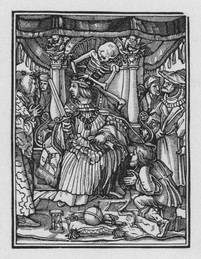 Holbeins Dodendans: De Keizer door Hans after Holbein the Younger