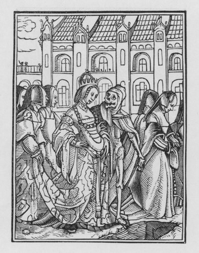 Holbeins Dodendans: De Keizerin door Hans after Holbein the Younger