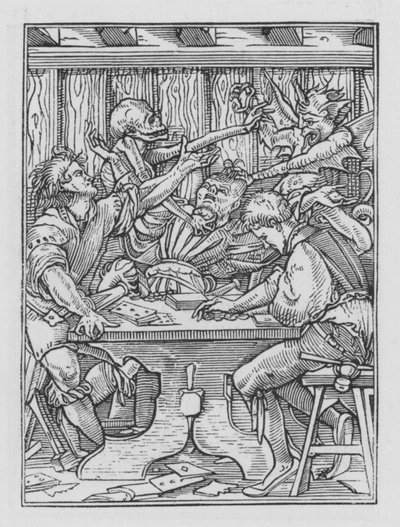 Holbeins Dodendans: De Gokkers door Hans after Holbein the Younger
