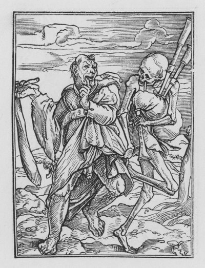 Holbeins Dodendans: De Idioot door Hans after Holbein the Younger