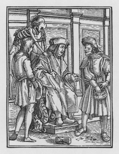 Holbeins Dodendans: De Rechter door Hans after Holbein the Younger