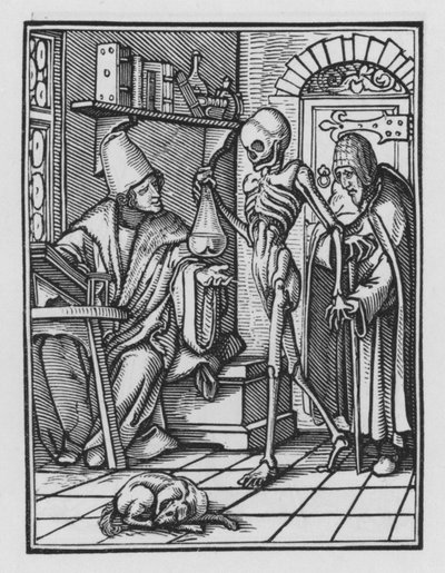 Holbeins Dodendans: De Arts door Hans after Holbein the Younger