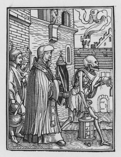 Holbeins Dodendans: De Priester door Hans after Holbein the Younger