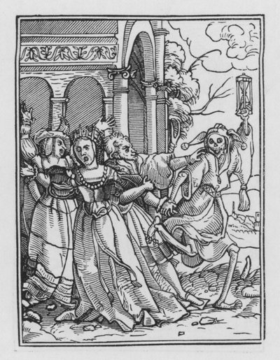 Holbeins Dodendans: De Koningin door Hans after Holbein the Younger