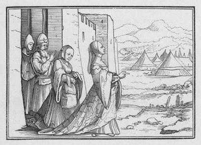 Judith en Haar Dienstmaagd Gaan naar het Assyrische Kamp door Hans after Holbein the Younger