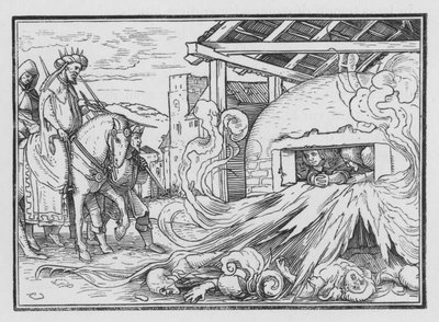 Sadrach, Mesach en Abednego in het Vuur Geworpen door Hans after Holbein the Younger