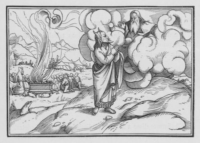 De brandoffers, Leviticus 1, 2 door Hans after Holbein the Younger
