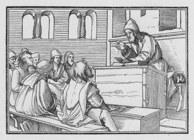 De Profetie van Amos door Hans after Holbein the Younger