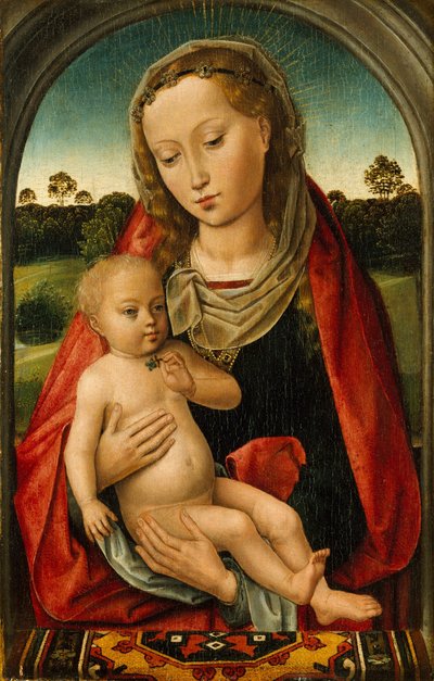 Maagd en Kind, c.1487 door Hans after Memling