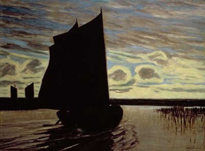 Bark op de rivier Hamme door Hans am Ende