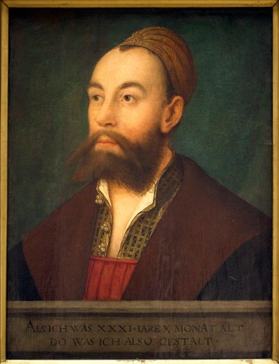 Portret van de bankier Anton Fugger (1493-1560) door Hans or Johan Maler