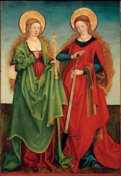 De heiligen Genoveva en Lucia door Hans und Jakob Strüb