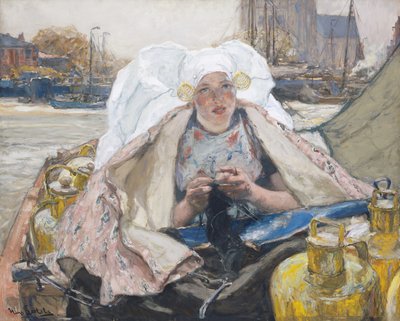 De melkmeid van Dordrecht, c.1900 door Hans von Bartels