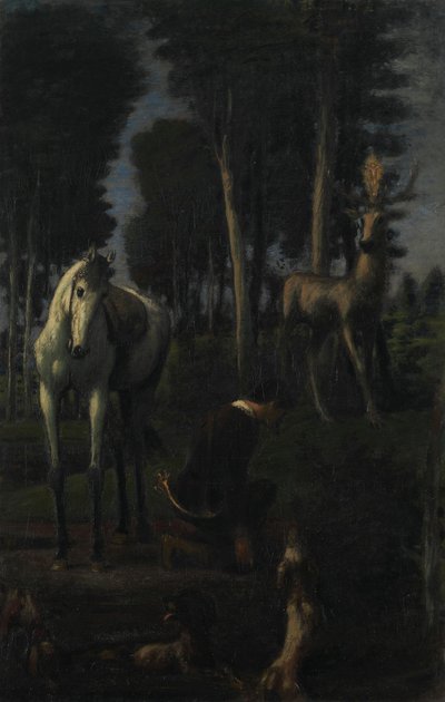 De drie ruiters II: de heilige Hubertus door Hans von Marées