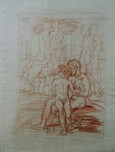 Compositiestudie voor "Gouden Eeuw" door Hans von Marées