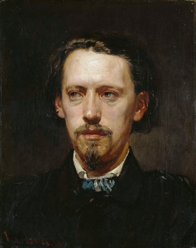 Portret van Heinrich Anton Heger 1832-1888, 1861 door Hans von Marées