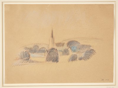 Uitzicht op de Svanninge Kerk door Harald Giersing