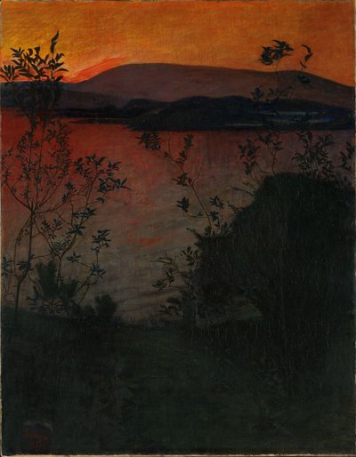 Avondgloed door Harald Oscar Sohlberg