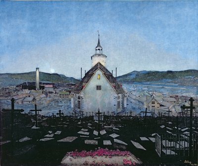 Nacht door Harald Oscar Sohlberg