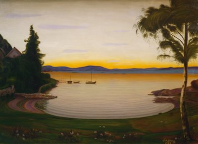 Rustige avond, Nærsnes door Harald Oscar Sohlberg