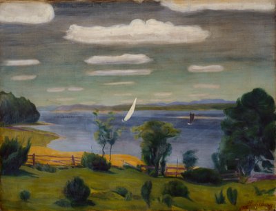 Zomerdag bij Viksfjorden, Larvik door Harald Oscar Sohlberg