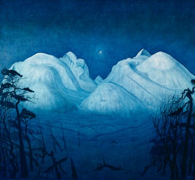 Winternacht in Rondane door Harald Oscar Sohlberg