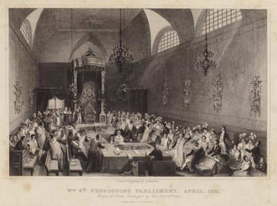 Koning Willem IV schorst het parlement, april 1831 door Harden Sidney Melville