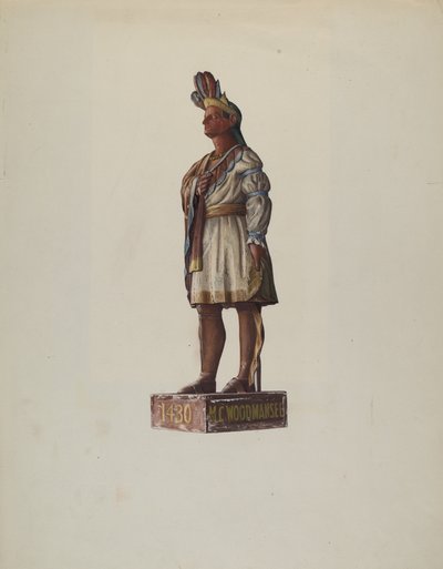 Indiaanse hoofdman door Harold A. Doughty