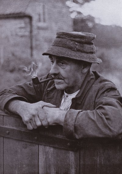 Drie tekeningen op de oude wortel door Harold Burdekin
