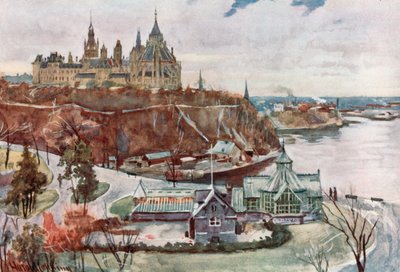 Parlementsgebouwen, Ottawa door Harold Copping