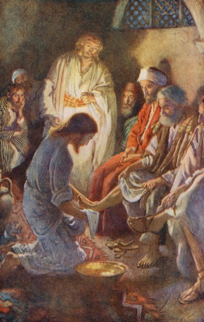 Nieuwe Testament: Een les in nederigheid door Harold Copping