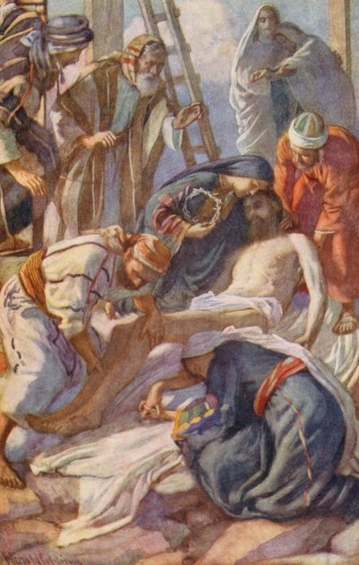 Nieuwe Testament: Bij het Kruis door Harold Copping
