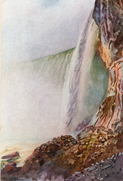 Niagara, Een uitzicht op de Watervallen van beneden door Harold Copping