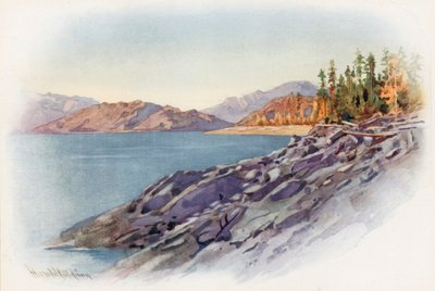 Aan Kootenay Lake door Harold Copping