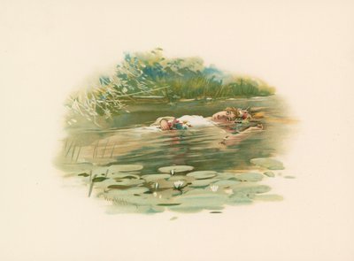 Ophelia, verdronken door Harold Copping