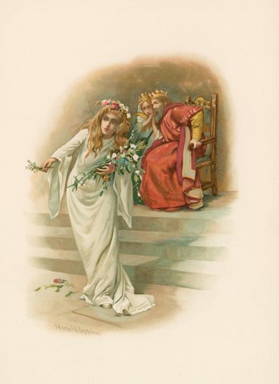 Ophelia, gek door Harold Copping