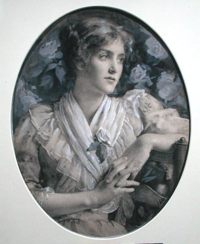 Portret van een dame door Harold Copping