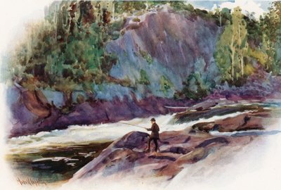 De Maan Chute, nabij Bala, Muskoka Lake District door Harold Copping