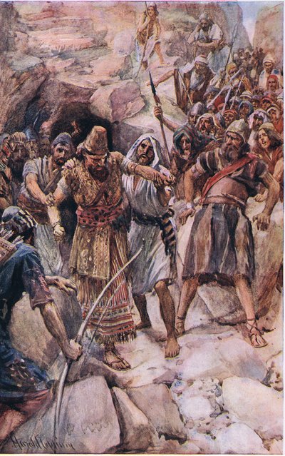 Het lot van de Kanaänitische koningen, illustratie uit Pictures That Teach The Crown Series, 1920 door Harold Copping