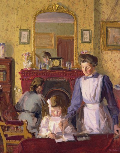 In de kinderkamer, Snargate Rectory door Harold Gilman