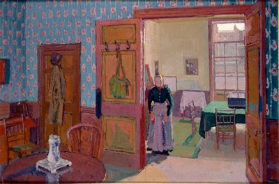 Interieur met Mevrouw Mounter door Harold Gilman