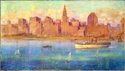 Oever van het meer, Chicago door Harold Harrington Betts