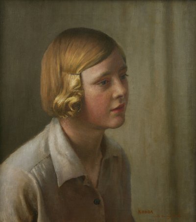 Portret van Rhoda door Harold Harvey