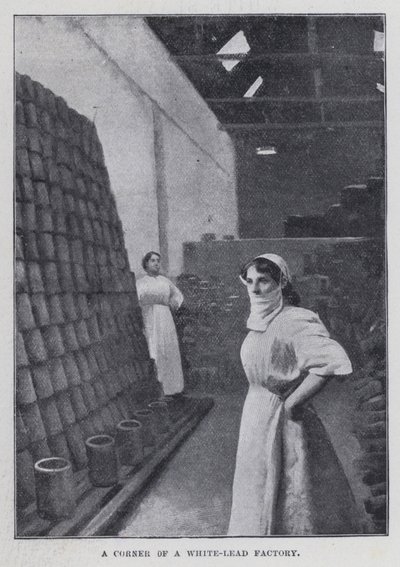Een hoek van een witloodfabriek door Harold Hume Piffard