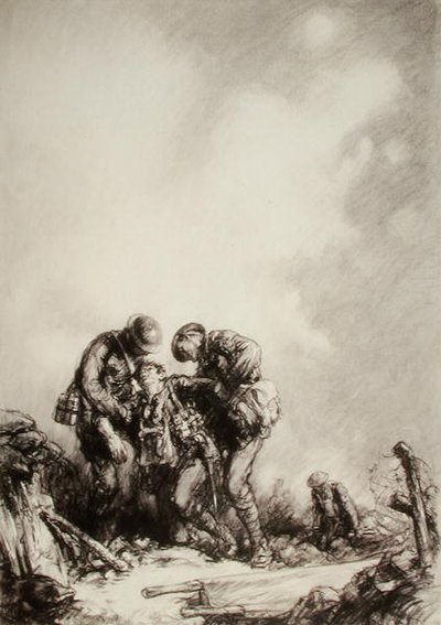 Brancarddragers door Harold James Mowat